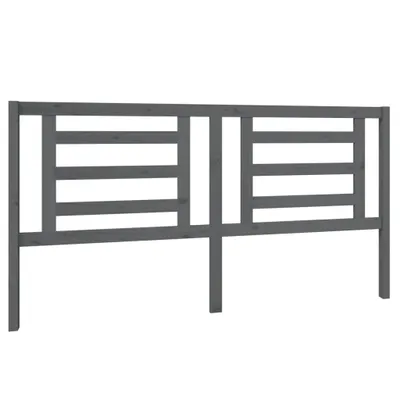 Image de vidaXL Tête de lit Gris 186x4x100 cm Pin massif
