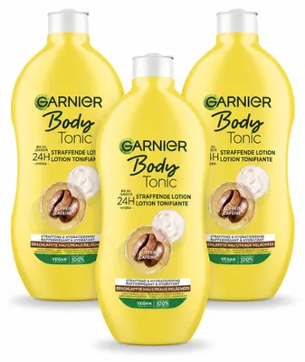 Productafbeelding van 3 x Garnier Body Tonic Bodylotion - verstevigend en hydraterend - 400 ml - Voordelingsverpakking - 3 stuks