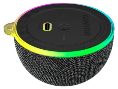 Produktbild von Bluetooth-Lautsprecher Canyon CNE-CBTSP13B, 5 W, RGB, Bluetooth 6.0, Schwarz