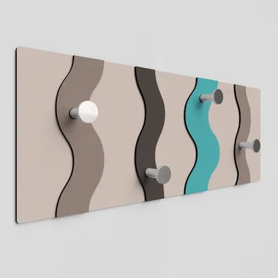 Immagine prodotto di Giallobus - 04 - Canyon - Giallobus - 60L x 25l cm - Attaccapanni da parete e ganci - Legno Mdf + Alluminio
