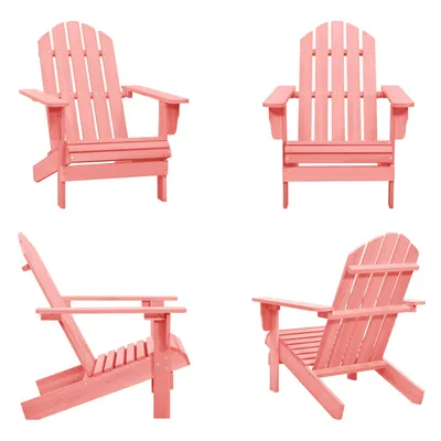 Image de vidaXL Adirondack chaise de jardin en bois massif sapin rose - Chaise de jardin - Chaises de jardin - Chaise d'extérieur