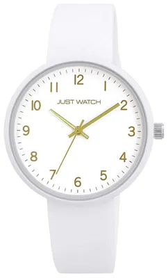 Produktbild von Damen Quarz Uhr mit Silikonarmband, 36 mm Gehäuse, 3 ATM wasserdicht, minimalistisch