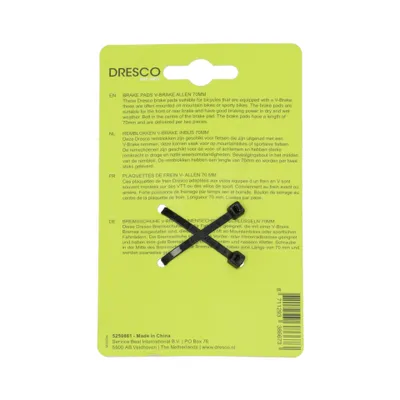 Produktbild von Dresco Bremsbeläge V-Brake Innensechskant 70mm
