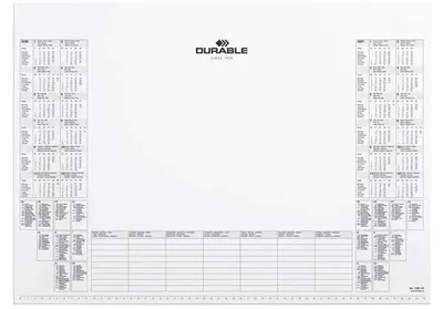 Podložka na stôl, blok, 570x410 mm, s ročným kalendárom, DURABLE