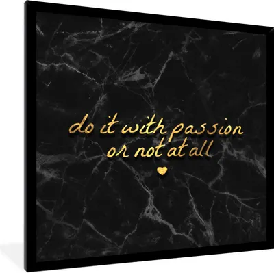 Produktbild von MuchoWow® Gerahmtes Poster Zitate - Sprichwörter - Gold - Marmor 40x40 cm - Poster mit Schwarzem Bilderrahmen Wandposter Rahmen Foto Bilder - Mit Rahmen - Wanddekoration Schlafzimmer