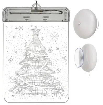 Produktbild von Buntglas-LED 3D-Weihnachtsbaum