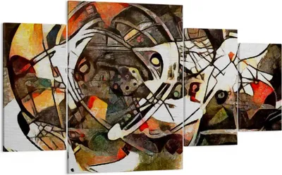 Produktbild von Bild auf Leinwand - Leinwandbild - Abstraktion modern - 160x90cm - Wand Bild - Wanddeko - Leinwanddruck - Bilder - Kunstdruck - Wanddekoration - Leinwand bilder - Wandkunst - DL160x90-3452