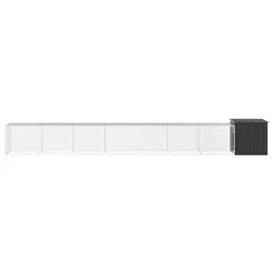 Produktbild von vidaXL Hühnerkäfig Anthrazit 800x91x100 cm Verzinkter Stahl