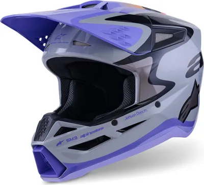 Produktbild von Alpinestars SM3 Jugend Motocross Helm, lila/schwarz, Y/M (50/51)