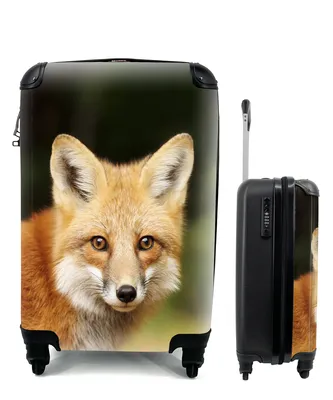 Produktbild von MuchoWow® Koffer Handgepäck Trolley Rollkoffer Kleine Reisekoffer mit 4 Rollen - Fuchs - Welpe - Porträt - Cabin Size < 55x40x23 cm & 55x40x20 cm - Fotokoffer - Kabinenkoffer - Boardgepäck - Reise-Box - Reisekoffer - Reisegepäck - Koffer mit Bild - Trolley für Kinder