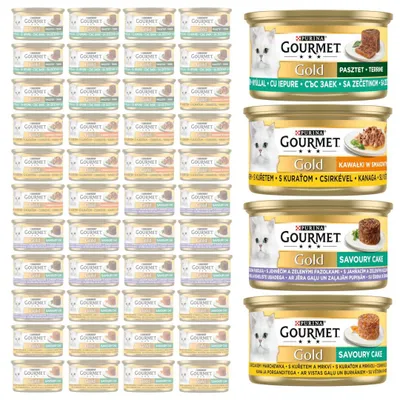 Produktbild von Purina Gourmet Gold Mix of Flavors 48x85g Nassfutter für Katzen