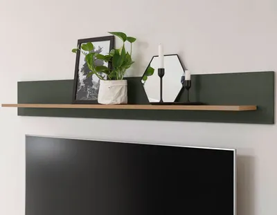 Immagine prodotto di Scaffale a muro Cambridge 150cm verde wotan quercia legno scaffale soggiorno scaffale a muro
