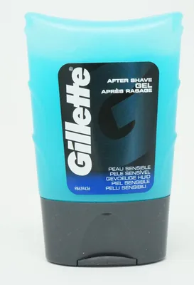 Produktbild von Gillette Aftershave Classic, 75ml, leicht parfümiert, kühlend, beruhigend & vitalisierend, für empfindliche Haut, blau, 101g