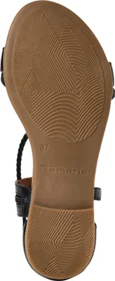 Produktbild von Tamaris Damen Sandale Leder geschlossene Ferse und Reißverschluss 1-28138-44, Größe:41 EU, Farbe:Schwarz