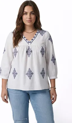 Produktbild von joella damen bluse plus size - weiß, XXXL