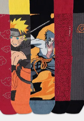 Obrázek produktu pro Naruto Shippuden - pánské ponožky (5 balení / dárková sada)