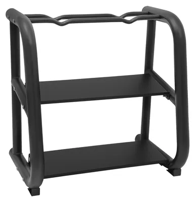 Produktbild von Kettlebell Ablageständer - Kurzhantel Rack - Multifunktion Halterung für Gewichte - Tragkraft 100 kg - Rohr 48 mm 1,5 mm dick - Schwarz
