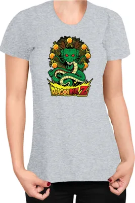 Produktbild von Damen T-Shirt Dragon Anime Manga Ball Z Shenron 03, Lady XS / Grau
