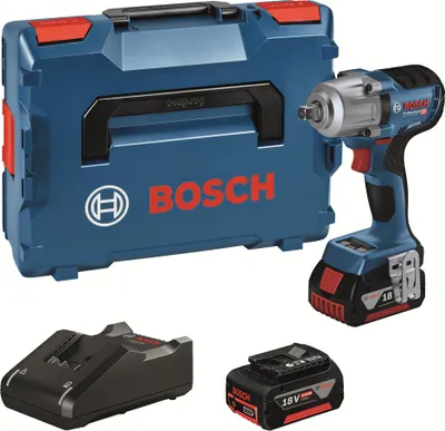Immagine prodotto di BOSCH Professional 06019K4003 BOSCH Professional GDS 18V-450 HC Set avvitatore a impatto a batteria da 18,0 V, con 2 batterie