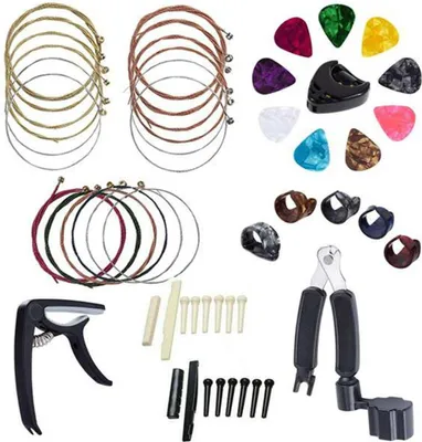 Produktbild von Gitarrenreparaturset Gitarrenpflegeset Wartungswerkzeugset Gitarrenzubehör Gitarrenteile Saitenwechselwerkzeug Tone Sandhi Clip