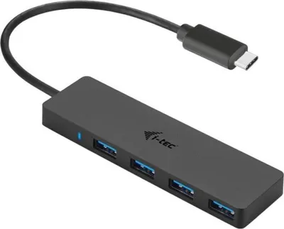 Immagine prodotto di Hub USB-C, 4 porte USB 3.0, cavo integrato da 20 cm, fino a 5 Gbit/s