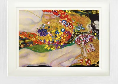 Produktbild von Gustav Klimt Gerahmtes Bild Mit Edlem Passepartout | Wand-Bilder | Im Bilderrahmen - Wasserschlangen II, 1904-1907 (30 x 40 cm)