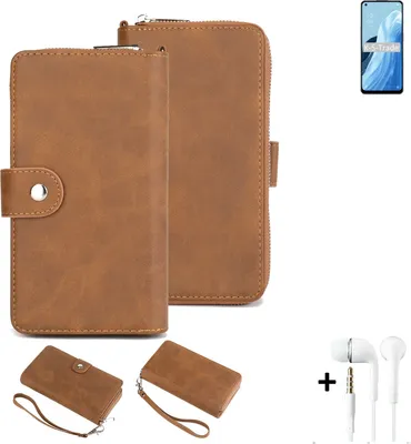 Produktbild von K-S-Trade 2in1 Handyhülle kompatibel mit Oppo Reno7 A 5G + Kopfhörer Schutzhülle & Portemonnee Schutzhülle Tasche Handytasche Case Etui Geldbörse
