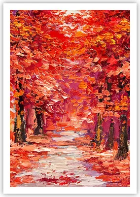 Produktbild von Poster - Poster ohne Rahmen - Herbst Park Allee - 70x100 cm - Wand Bild - Wanddeko - Wandbilder - Kunstposter - Wandposter - Bilder - Kunstdruck - Wanddekoration - Wandbild - P2XPA70x100-4292