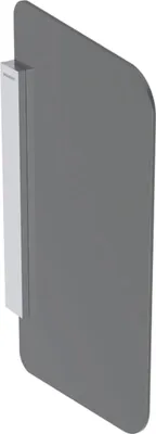 Imagen del producto de Panel divisor para urinarios, de vidrio gris satinado, color RAL 7035, 1 unidad.