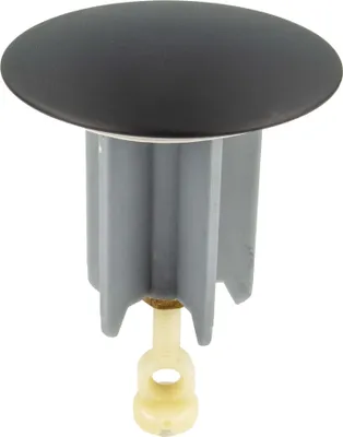 A close-up studio shot of a drain stopper.