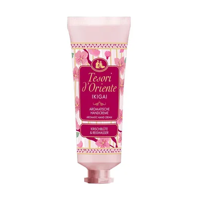 Produktbild von Tesori D´oriente Ikigai aromatische Handcreme mit Kirschblüte und Reiswasser 75ml