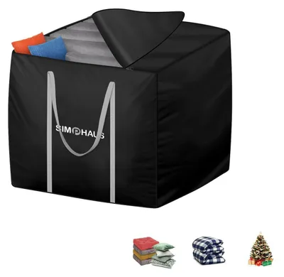 Productafbeelding van Opblaasbare opbergtas voor tuinmeubels, 80x80x90 cm, 420D Oxford, waterdicht, geschikt voor kerstboom en meer