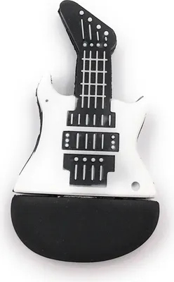 Produktbild von Onlineworld2013 Gitarre Musikinstrument Elektrogitarre schwarz weiß  Funny USB Stick 64 GB USB 3.0