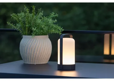 Produktbild von FERN Moderne Batteriebetriebene LED Tischlampe Schwarz Outdoor 3W, 100 cm Kabellänge