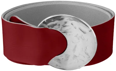 Image de Ceinture pour femme Cintura M, modèle London, unie, couleur rouge, taille 100 cm
