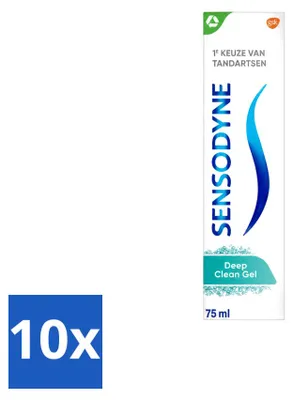 Produktbild von 10 x Sensodyne Deep Clean Gel Tandpasta - 75 ml - Vorteilspackung - 10 Stücke