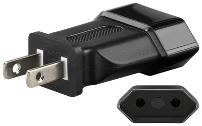 Immagine prodotto di goobay adattatore di rete da euro a USA a 2 pin nero (in blocco)