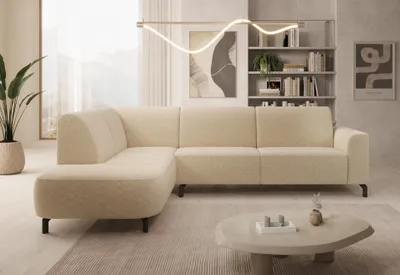 Obrázek produktu pro Elegantní sedací souprava ZAVAHA - béžová, levý roh