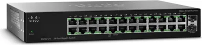 Produktbild von Cisco SG112-24, Unmanaged, L2, Gigabit Ethernet (10/100/1000), Vollduplex, Rack-Einbau, 1U