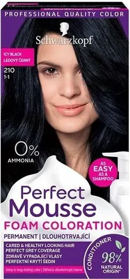 Zdjęcie produktu dla Schwarzkopf Perfect Mousse Trwaa farba do wosw 210 Icy Black