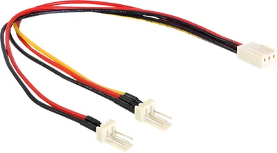 Produktbild von Delock - Netzsplitter für Lüfter - Molex, 3-polig (M) zu Molex, 3-polig (W) - 22 cm