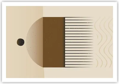 Produktbild von Poster - Poster ohne Rahmen - Abstraktion Geometrisch Boho - 100x70 cm - Wand Bild - Wanddeko - Wandbilder - Kunstposter - Wandposter - Bilder - Kunstdruck - Wanddekoration - P2XAA100x70-4826