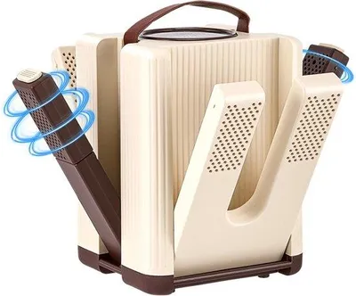 Imagen del producto de Secador eléctrico de zapatos, con 6 brazos, temporizador, 4 niveles de potencia, antibacteriano, ideal para zapatos, guantes y botas