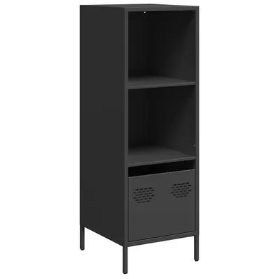 Produktbild von Highboard Schwarz 35x39x103,5 cm Stahl
