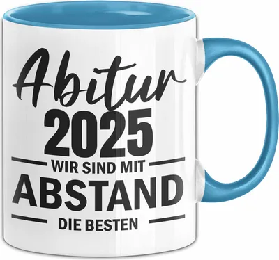 Produktbild von Trendation - Abitur 2022 Bestanden Geschenk Tasse Mit Abstand Geschenkidee Bestandenes Abi (Blau)