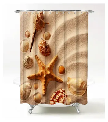 Produktbild von Duschvorhang Sanibel 180 x 200 cm, 100% Polyester, wasserdicht, Anti-Schimmel-Effekt, inkl. 12 Ringe