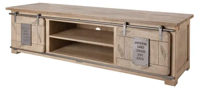 Produktbild von MASSIVMOEBEL24.DE TV-Board Mango 180x55x50 whitewash lackiert RAILWAY #335