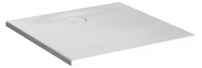 Image de VitrA Receveur de douche carré Leaf 90x90 cm - Acrylique blanc mat texturé, recoupable, ultra-plat