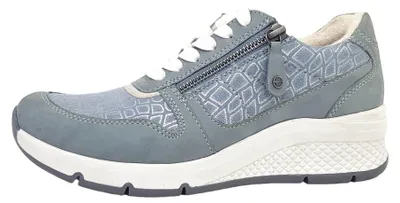Image de Tamaris Comfort : chaussures de ville pour femmes, lacets, couleur bleue, style décontracté