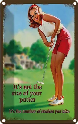 Produktbild von vianmo Blechschild 30x20 cm Golf it´s not size of your putter